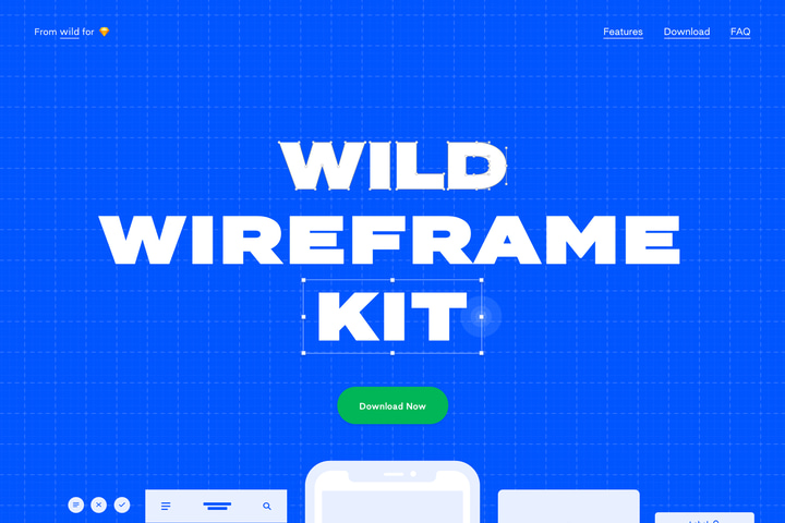Wild Wireframe Kit website preview
